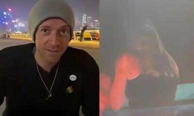 Chris Martin flagra possível traição durante show do Codplay
