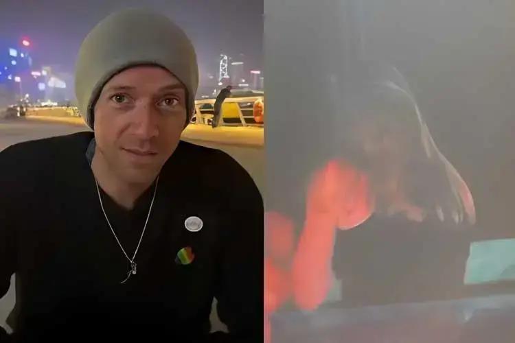 Chris Martin flagra possível traição durante show do Codplay