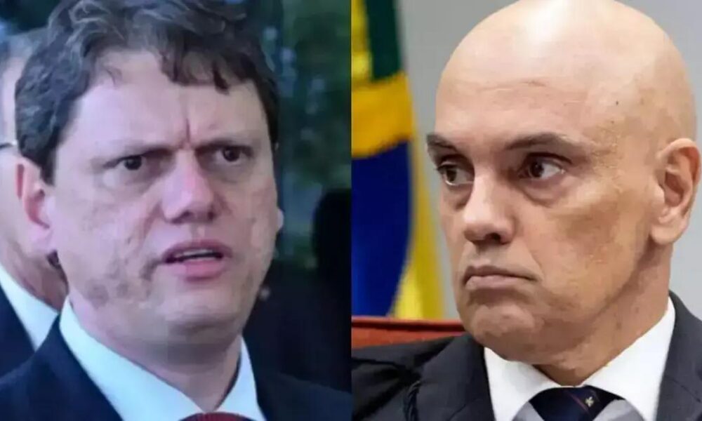 Moraes notifica Tarcísio sobre acusações em sessão do STF