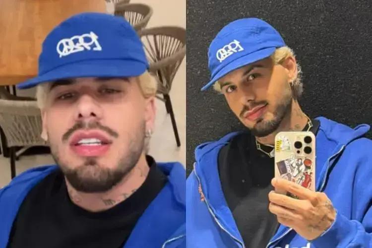 Zé Felipe leva pontos na orelha após incidente com brinco
