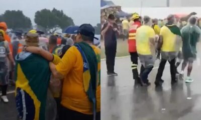 Nikolas Ferreira visita apoiadores após raio atingir ato em Brasília